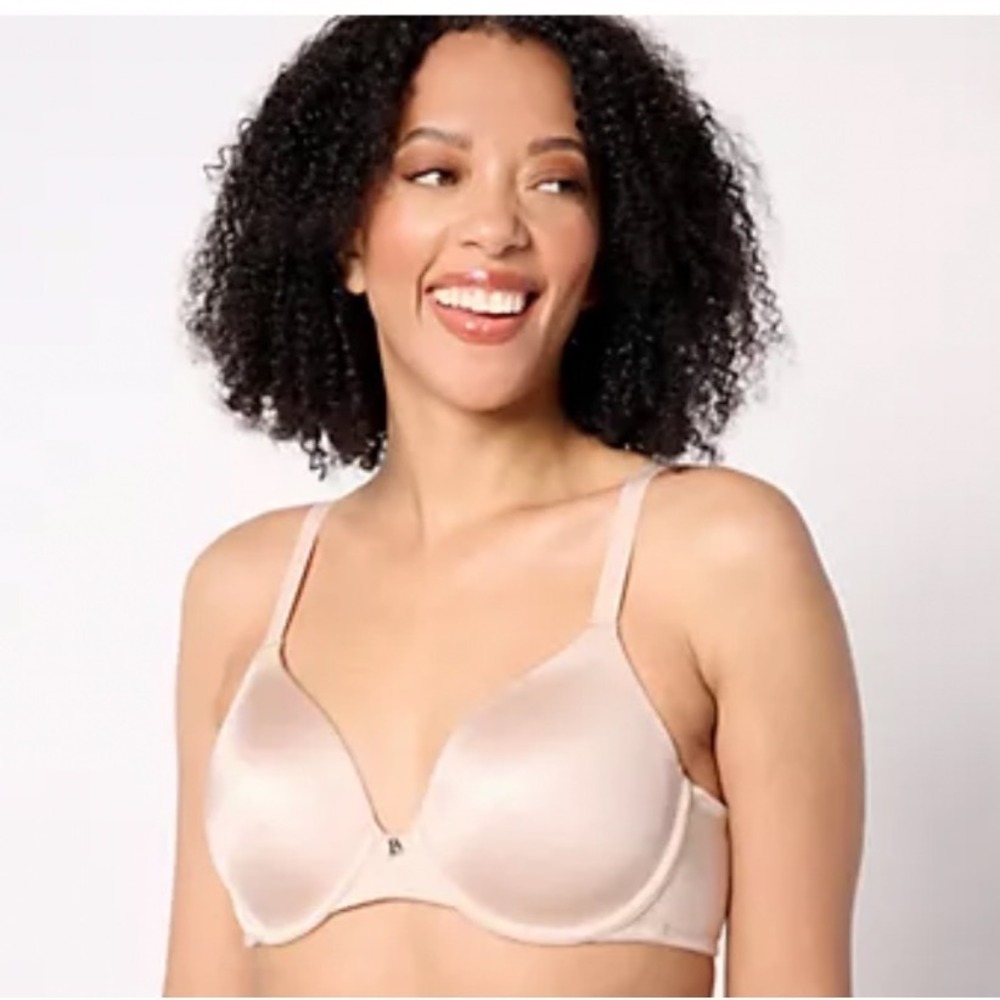 Breezies Shimmer Microfiber Underwire T-Shirt Bra Sunbeige Size 42D‎ NWT